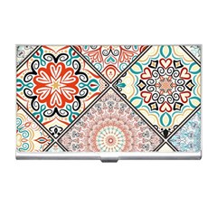 Flowers Pattern, Abstract, Art, Colorful Business Card Holder by nateshop