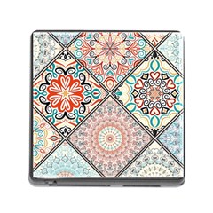 Flowers Pattern, Abstract, Art, Colorful Memory Card Reader (square 5 Slot) by nateshop