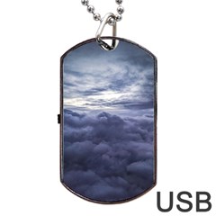 Majestic Clouds Landscape Dog Tag Usb Flash (one Side) by dflcprintsclothing