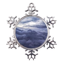 Majestic Clouds Landscape Metal Large Snowflake Ornament by dflcprintsclothing