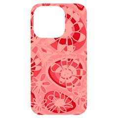 Mazipoodles Love Flowers - Just Red Iphone 14 Pro Black Uv Print Case by Mazipoodles