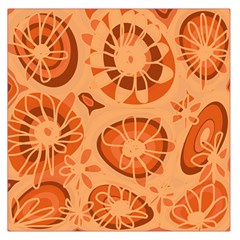 Mazipoodles Love Flowers- Just Orange Square Satin Scarf (36  X 36 )