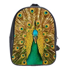 Peacock Feather Bird Peafowl School Bag (xl)