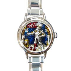 Knight Armor Round Italian Charm Watch