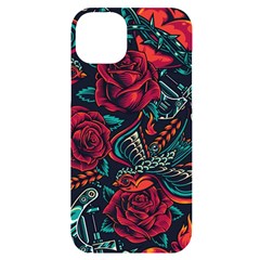 Vintage Flash Tattoos Designs Seamless Pattern Iphone 14 Plus Black Uv Print Case