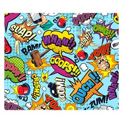 Vintage Tattoos Colorful Seamless Pattern Two Sides Premium Plush Fleece Blanket (small)