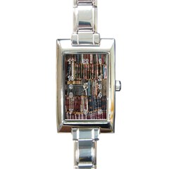 Menton Old Town France Rectangle Italian Charm Watch