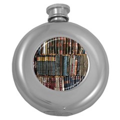 Abstract Colorful Texture Round Hip Flask (5 oz)