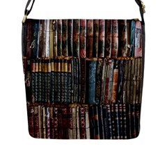 Abstract Colorful Texture Flap Closure Messenger Bag (L)