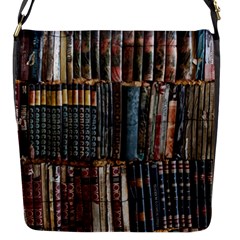 Abstract Colorful Texture Flap Closure Messenger Bag (S)