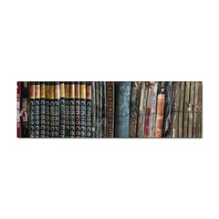 Assorted Title Of Books Piled In The Shelves Assorted Book Lot Inside The Wooden Shelf Sticker Bumper (100 Pack) by Bedest