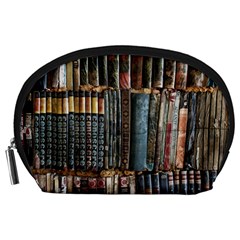 Assorted Title Of Books Piled In The Shelves Assorted Book Lot Inside The Wooden Shelf Accessory Pouch (Large)