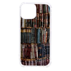 Assorted Title Of Books Piled In The Shelves Assorted Book Lot Inside The Wooden Shelf iPhone 13 mini TPU UV Print Case