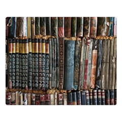 Pile Of Books Photo Of Assorted Book Lot Backyard Antique Store Premium Plush Fleece Blanket (Large)
