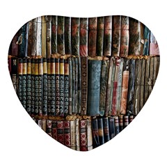 Pile Of Books Photo Of Assorted Book Lot Backyard Antique Store Heart Glass Fridge Magnet (4 pack)