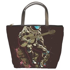 Astronaut Playing Guitar Parody Bucket Bag