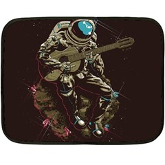 Astronaut Playing Guitar Parody Fleece Blanket (mini)