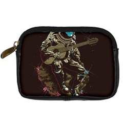 Astronaut Playing Guitar Parody Digital Camera Leather Case