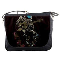 Astronaut Playing Guitar Parody Messenger Bag