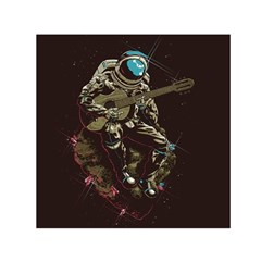 Astronaut Playing Guitar Parody Square Satin Scarf (30  X 30 )