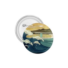 Sea Asia Waves Japanese Art The Great Wave Off Kanagawa 1 75  Buttons by Cemarart