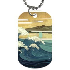 Sea Asia Waves Japanese Art The Great Wave Off Kanagawa Dog Tag (two Sides)