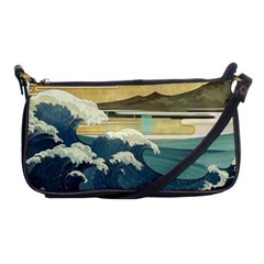 Sea Asia Waves Japanese Art The Great Wave Off Kanagawa Shoulder Clutch Bag