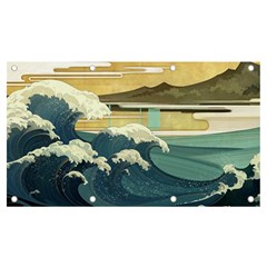 Sea Asia Waves Japanese Art The Great Wave Off Kanagawa Banner And Sign 7  X 4  by Cemarart