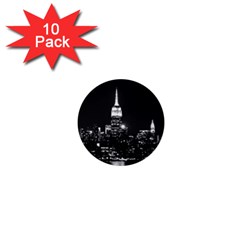 Photography Of Buildings New York City  Nyc Skyline 1  Mini Buttons (10 Pack) 