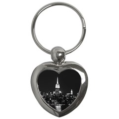 Photography Of Buildings New York City  Nyc Skyline Key Chain (heart)