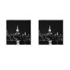 Photography Of Buildings New York City  Nyc Skyline Cufflinks (square) by Cemarart