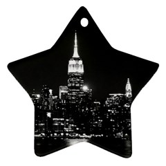 Photography Of Buildings New York City  Nyc Skyline Star Ornament (two Sides) by Cemarart