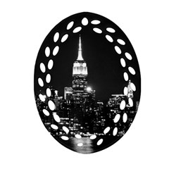 Photography Of Buildings New York City  Nyc Skyline Ornament (oval Filigree)