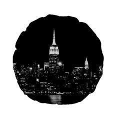 Photography Of Buildings New York City  Nyc Skyline Standard 15  Premium Round Cushions