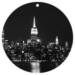 Photography Of Buildings New York City  Nyc Skyline Uv Print Acrylic Ornament Round by Cemarart