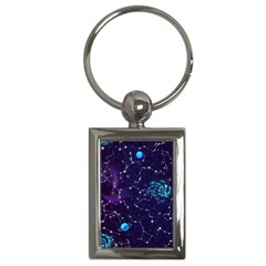 Realistic Night Sky With Constellations Key Chain (Rectangle)