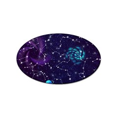 Realistic Night Sky With Constellations Sticker (Oval)