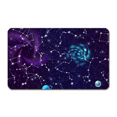 Realistic Night Sky With Constellations Magnet (rectangular)