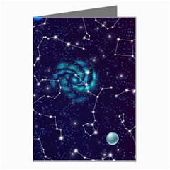 Realistic Night Sky With Constellations Greeting Card