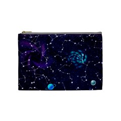 Realistic Night Sky With Constellations Cosmetic Bag (Medium)