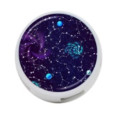 Realistic Night Sky With Constellations 4-Port USB Hub (One Side)