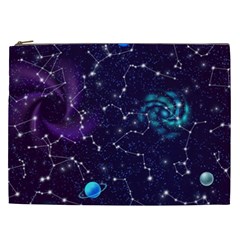 Realistic Night Sky With Constellations Cosmetic Bag (xxl)