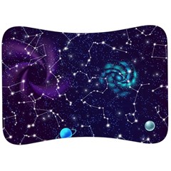 Realistic Night Sky With Constellations Velour Seat Head Rest Cushion