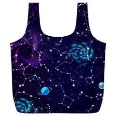 Realistic Night Sky With Constellations Full Print Recycle Bag (XXL)