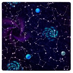 Realistic Night Sky With Constellations UV Print Square Tile Coaster 