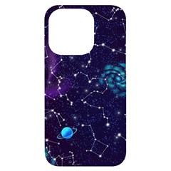 Realistic Night Sky With Constellations iPhone 14 Pro Black UV Print Case