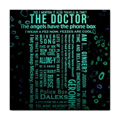 Tardis Doctor Who Technology Number Communication Tile Coaster