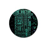 Tardis Doctor Who Technology Number Communication Magnet 3  (Round) Front