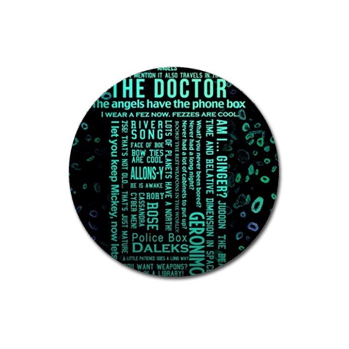 Tardis Doctor Who Technology Number Communication Magnet 3  (Round)