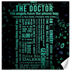 Tardis Doctor Who Technology Number Communication Canvas 20  X 20 